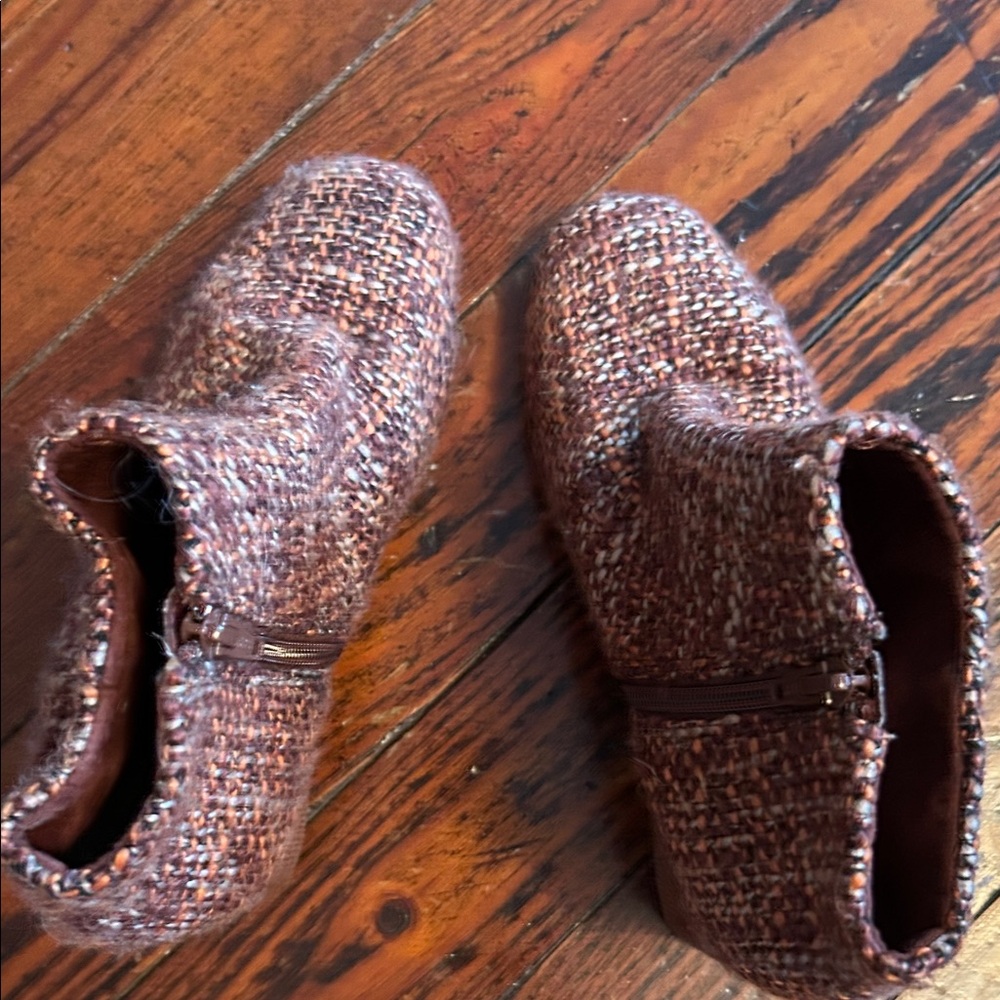 Seychelles Tweed Ankle Booties - Brown